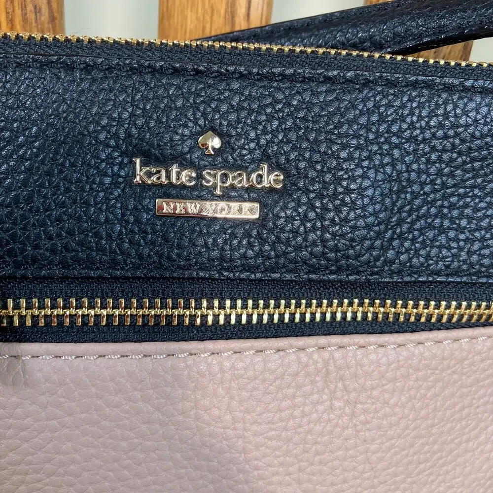 Kate Spade Jackson Street Mini Cayli Crossbody Bag Two Toned Pebbled Leather